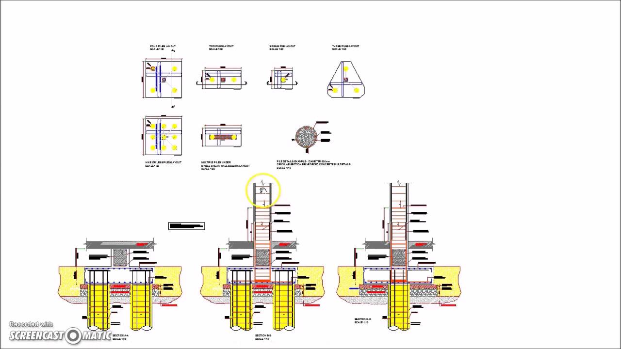 Download Pile Cap Foundation Detail Images Konstruksi Sipil