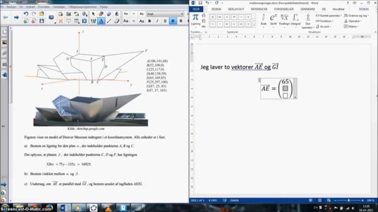 Vektorregning 3d (eksamensopgave Om Museum I Denver) - YouTube
