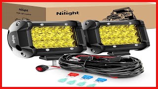 Nilight Led Light Bar 2PCS 4 Inch 36W Amber Triple Row Spot LED Light Bar 3600LM Waterproof Led