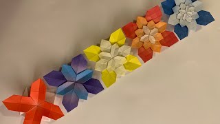 Origami Tutorial: Folding 1-5 layered hydrangeas from the centre