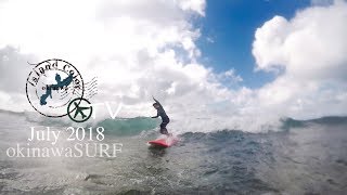 たくましいすぎる女性が果敢に挑戦するリーフブレイク!!okinawasurf.July.2018-