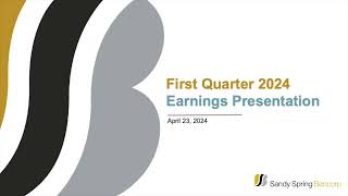 Sandy Spring Bancorp SASR Q1 2024 Earnings Presentation