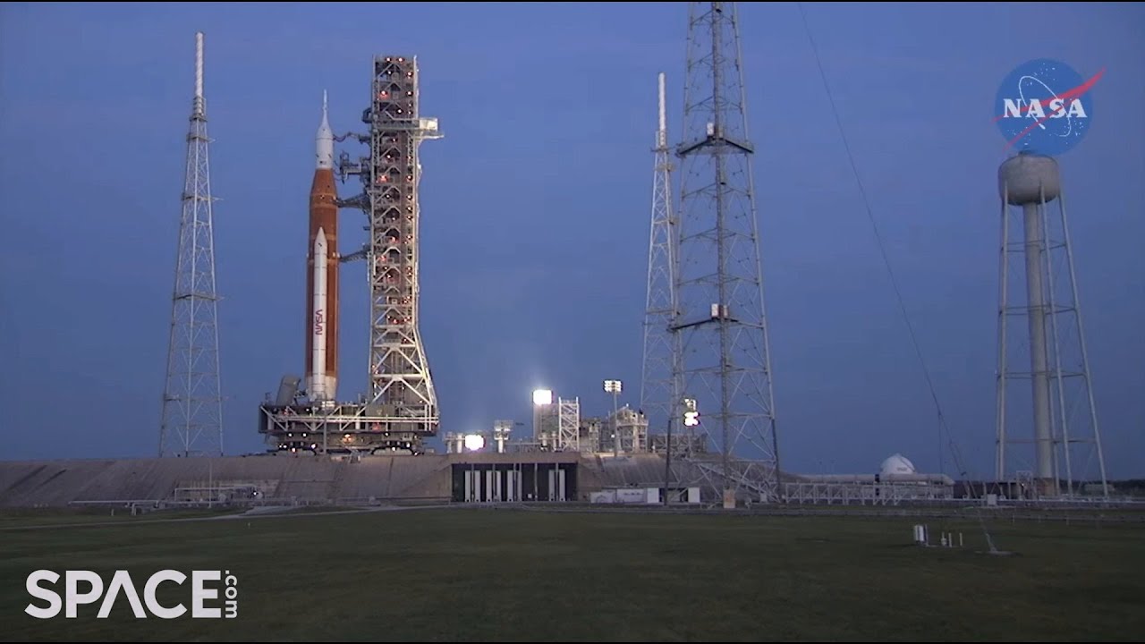 NASA's Artemis 1 Moon Rocket Arrives At Launch Pad 39B In Time-lapse ...