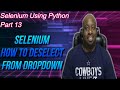 ✔ Selenium Python: Deselect From Dropdown