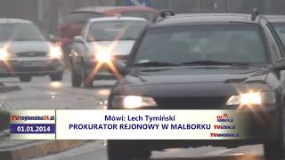 PIJANY POLICJANT Z MALBORKA ARTUR A. ZATRZYMANY PO POŚCIGU - 01.01.2014