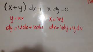 Ecuaciones Homogéneas - Ecuaciones Diferenciales