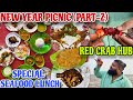 SPECIAL SEA FOOD LUNCH // RED CRAD HUB // NEW YEAR SPECIAL PICNIC //  Part 2 // JENA BABU VLOGS