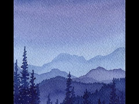 Atmospheric Perspective Exercise In Watercolor - YouTube