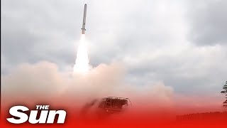 Russian MoD claim to show 'high-precision missile strike towards Ukrainian target'