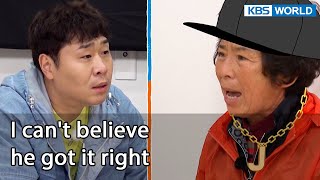 I can't believe he got it right [2 Days and 1 Night 4 : Ep.130-3] | KBS WORLD TV 220626