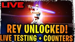 GALACTIC LEGENDS REY UNLOCKED! 7 Star, Relic 7 Gameplay Testing + Counters LIVE! Let's Break SWGoH!