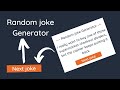 learn to create random joke Generator || html, css, JavaScript || easy tutorial