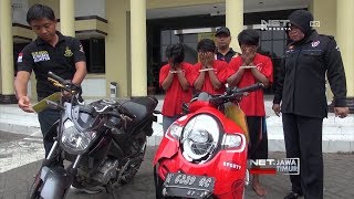 NET. JATIM - KAWANAN REMAJA PELAKU BEGAL BERHASIL DIBEKUK POLISI