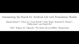 [QA] Automating the Search for Artificial Life with Foundation Models