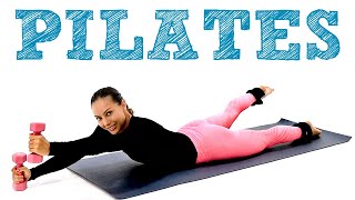 PILATES WITH WEIGHTS (ANKLE WEIGHTS OPTIONAL) | Daily Workout at Home