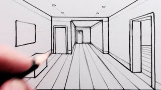 How to Draw a Room in One-Point Perspective: Narrated Pencil Drawing for Beginners