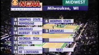 03/19/1992 NCAA Midwest Regional 1st Round:  #10 Houston Cougars vs.  #7 Georgia Tech Yellow Jackets