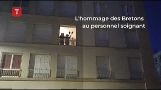 A leurs balcons, l'hommage des Bretons au personnel soignant