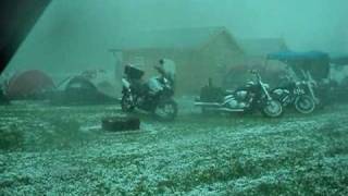 Hailstorm at our campground outside Deadwood August 3, 2010