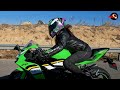 en moto con elena calleja prueba kawasaki ninja zx6r 2025