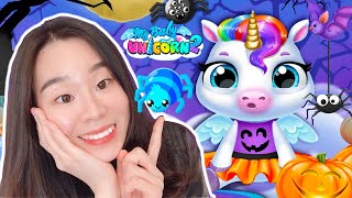Halloween Fun in My Baby Unicorn 2 - Spooky Makeover & Pet Dress Up- Fun Newborn Pony Pet Care Games