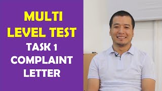 Multi level testi Task 1 complaint letter yozishni o'rganamiz