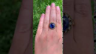 Jawdropping 10.73 Carat Certified Burma No Heat Untreated Sapphire Antique Victorian Ring