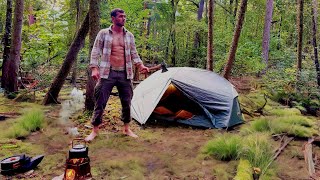 Alone With Nature Solo Camping in the Wild | Cooking | Tent Rain