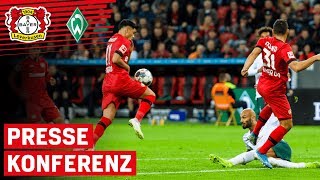 Hand-Aufreger auf beiden Seiten | PK mit Kohfeldt und Bosz | Bayer 04 – Werder Bremen 2:2