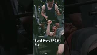 Bench Press PR 215 LB #shorts