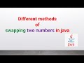 different methods of swapping two numbers in java #swapping #numbers #java #coding