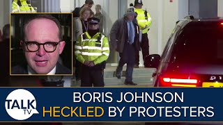 Boris Johnson HECKLED By Protesters As He Leaves The Covid Inquiry