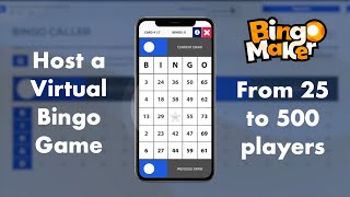 Host a virtual bingo game with Bingo Maker