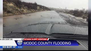 Flooding impacting roadways in Modoc County