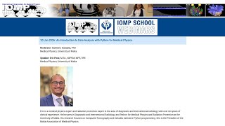 20 Jan 2026: An Introduction to Data Analysis with Python for Medical Physics