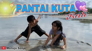 Eksotis Suasana Pantai Kuta || Senangnya Senja dan Kakak Bermain Air di Pantai Kuta #bali