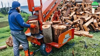 Fastest Automatic Firewood Processing Machine | Homemade Modern Wood Cutting Chainsaw Machines #39