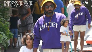 Childish Gambino  Donald Glover and his family  enjoying an afternoon together in Tribeca