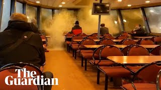 Huge wave shatters ferry window as Storm Ylenia batters Germany