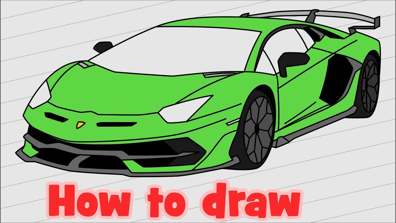 How To Draw A Lamborghini Easy For Kids Drawing For Kids Is Easy And Fun