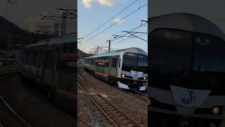 マリンライナーが讃岐府中をゆっくり通過！#train #鉄道 #快速マリンライナー #瀬戸大橋線 #讃岐府中駅 #通過