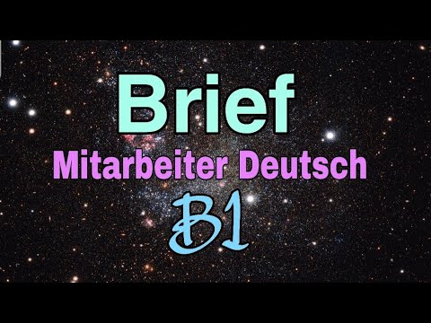 Mitarbeiter Brief Deutsch B1 👍😊👌 - YouTube