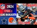 Dallas Cowboys vs Cleveland Browns Full Game Highlights Week 1 Sep 2024 | NFL 2024 | NFL Today