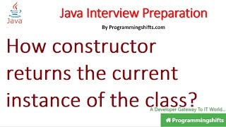 how constructor returns the current instance of the class?