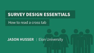 How to read a cross tab