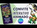 PARTE I Convite Interativo Animado Digital no Canva - Tartarugas Ninja