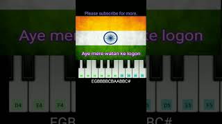 Aye mere watan ke logon piano notes🔥| patriotic song on walk band🇮🇳