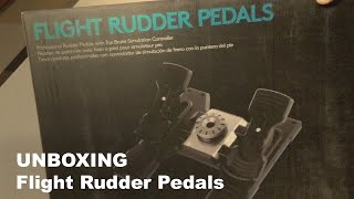 Unboxing The Logitech Flight Rudder Pedals - Professional Simulation Rudder Pedals With Toe Brake