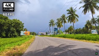 Scenic Drive Through Village Roads in Kerala, India 🔥 Palakkad - Kollengode Road 🔥 4K - UHD - 60 FPS