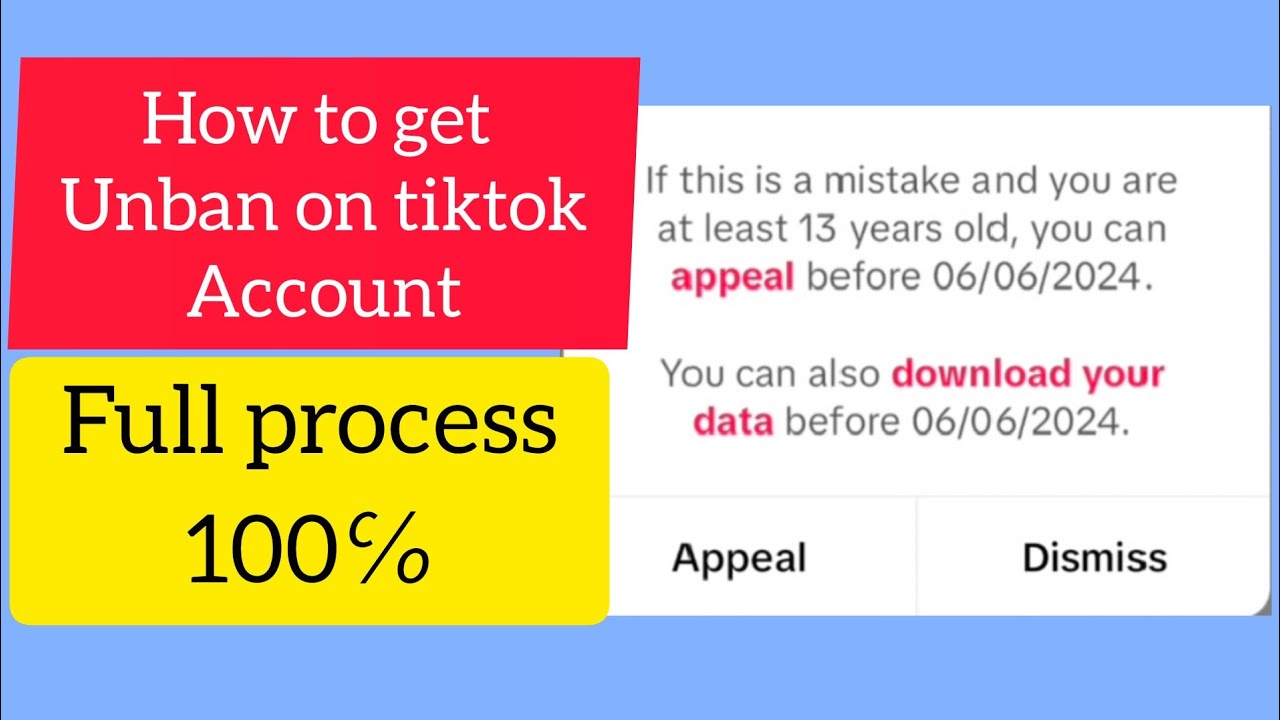 How To Get Your Tiktok Account Unbanned(easy Tutorial 2024) | Unban ...